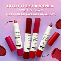 Hilary Rhoda Kissable Lip Crayon |12-Hour Stay | Highly Pigmented Matte Finish | Smudge-Proof & Transfer proof Lipstick | Retractable Lip Crayon | 3.5g - (Hazel | Shade 07)