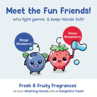 Mother Sparsh Jumbo Crayon Roll-On Kids Handwash (Pack of 2) | Strawberry & Blueberry Scented | Non-Toxic Hand Wash for Kids & Babies, Paraben Free, SLS Free, Alcohol Free | Colourful Soap Pen