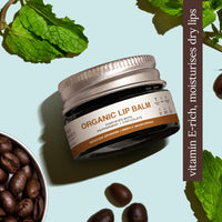 Juicy Chemistry Peppermint & Chocolate Organic Lip Balm, 5 g | Enriched with Cocoa Butter, Jojoba & Apricot Oil to Smooth and Soften Dry, Chapped & Sensitive Lips