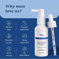 Man Matters Minoxidil 5% with Procapil Solution Serum I Prevent Hair Loss, Thinning I Revitalise Hair and Beard Regrowth I Alcohol Free, Non-Sticky, Unscented I Extra Strength I 60 ml