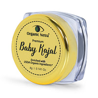 Organic Netra Baby Kajal Water Resistant, Smudgeproof 4g and Organic Netra Glycerine for Face 200ml (Pack of 1)