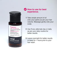 Raw Essentials Rosemary Hair Oil 50ml, Highest Grade Natural Rosemary Oil for Hair Growth, Nourishes and Strengthen Hair & Scalp, Boost Volume, Shine & Thickness.