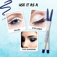 FACESCANADA Ultime Pro Twist Metallic Eye Kajal Liner stick - Azure,0.35G|High Impact Intense Color In 1 Stroke|24Hr Long Stay|Matte Finish|Soft Texture|Waterproof&Smudgeproof|Made With Carnauba Wax