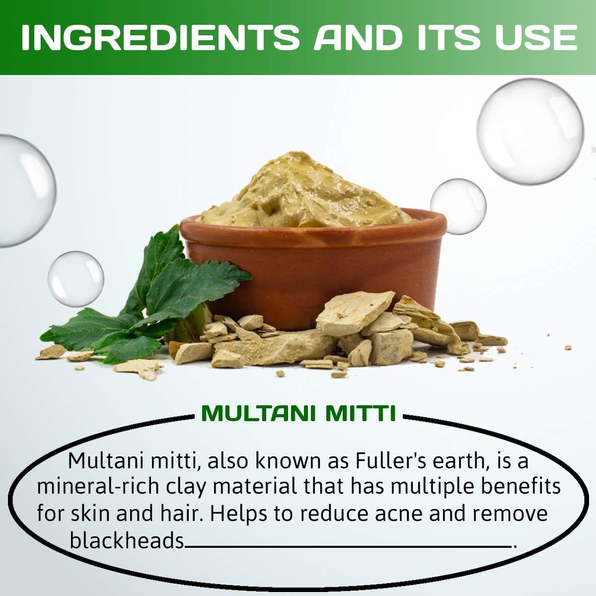 INDUS VALLEY Bio Organic Multani Mitti Powder for Face and Hair - (Jumbo Pack 1Kg)