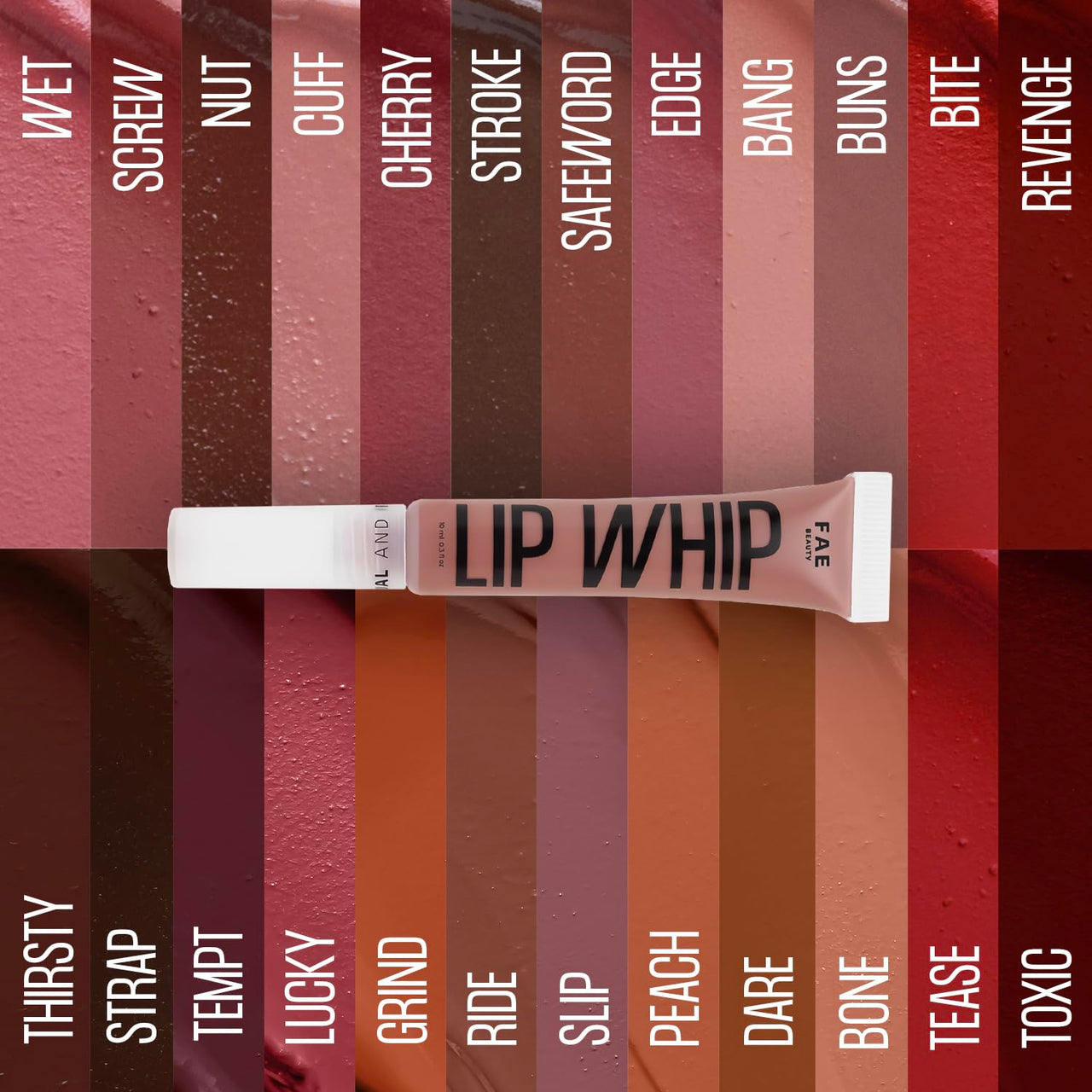 Fae Beauty Lip Whip 12Hr Comfortable Matte Liquid Lipstick (10ml) | Long Wear | Non Drying | Soft Mousse Smudgeproof Formula | Vegan | With Moisture Lock Technology | Enriched with Vitamin E and Cherry Coffee - Bite