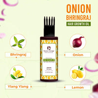 Passion Indulge Onion Hair Growth Oil 100ml & Aloe Tree 2 in 1 Conditioning Shampoo 200ml Combo Pack For Anti Dandruff | Hair Fall Control | Helps in Hair Growth With Onion, Bhringraj, Ylang Ylang, Lemon & Aloe Vera, Neem Tea Tree | Natural & Vegan