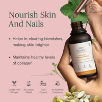 Juicy Chemistry Organic Pumpkin Seed Oil, 30 ml | 100% Pure, Virgin, Cold Pressed & Certified Organic Carrier Oil | Anti-Ageing, Hair Growth, Fast Absorbing