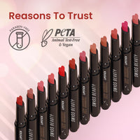 Swiss Beauty My Shine Creamy Lipstick with Vitamin E | Long Lasting Lipstick with Shiny finish | Shade- Truly Brown, 1.5gm