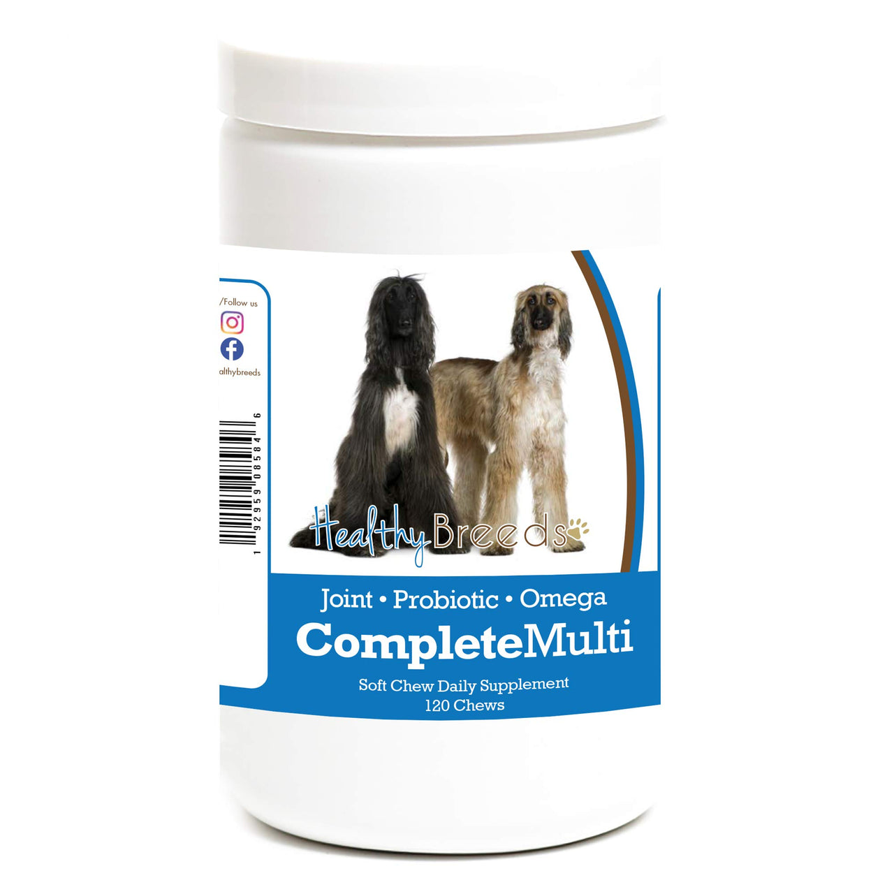 Healthy Breeds Afghan Hound All in One Multivitamin Soft Chew 120 Count