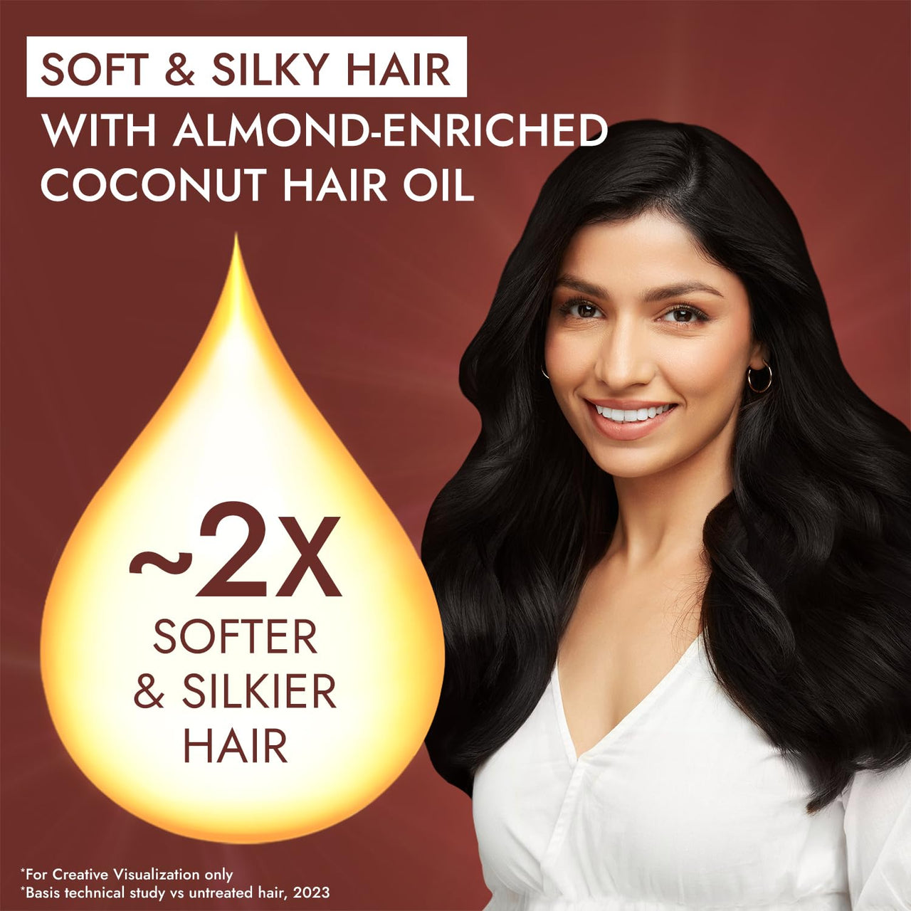 Parachute Advansed Almond enriched Coconut Hair Oil with Vitamin E 300ml|Nourishes & Softens Hair | Helps Control Hair Fall| Helps Promotes Hair Growth | Up to 2x Softer Hair|Non-Sticky Formula| Dermatologically-Tested Hair Oil | For Men & Women