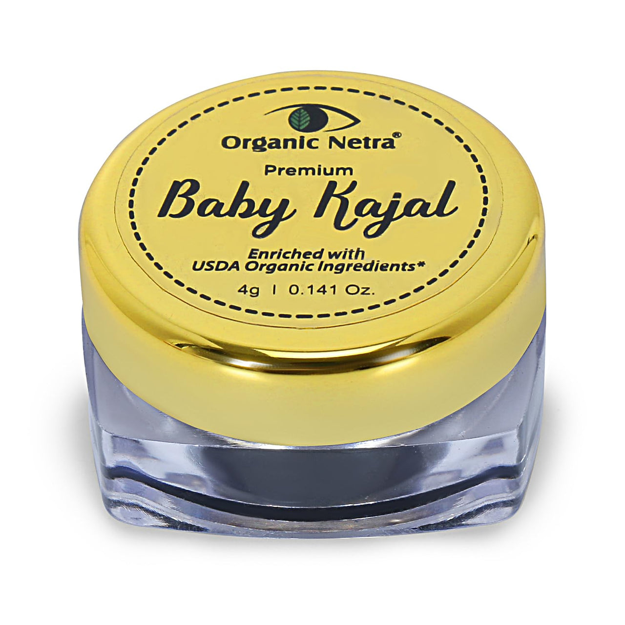 Organic Netra Baby Kajal Water Resistant, Smudgeproof 4g and Organic Netra Sindoor/Kumkum Paste | Waterproof Long lasting, Smudge Proof Sindoor | 8gm