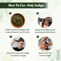 Shudh Online Indigo Powder Organic for Hair Black Colour (500 Grams), Natural Avuri Leaf Powder, Neela Amari, Neel Patti, Neela, Neelamari, Neelayamari, Indico. for face