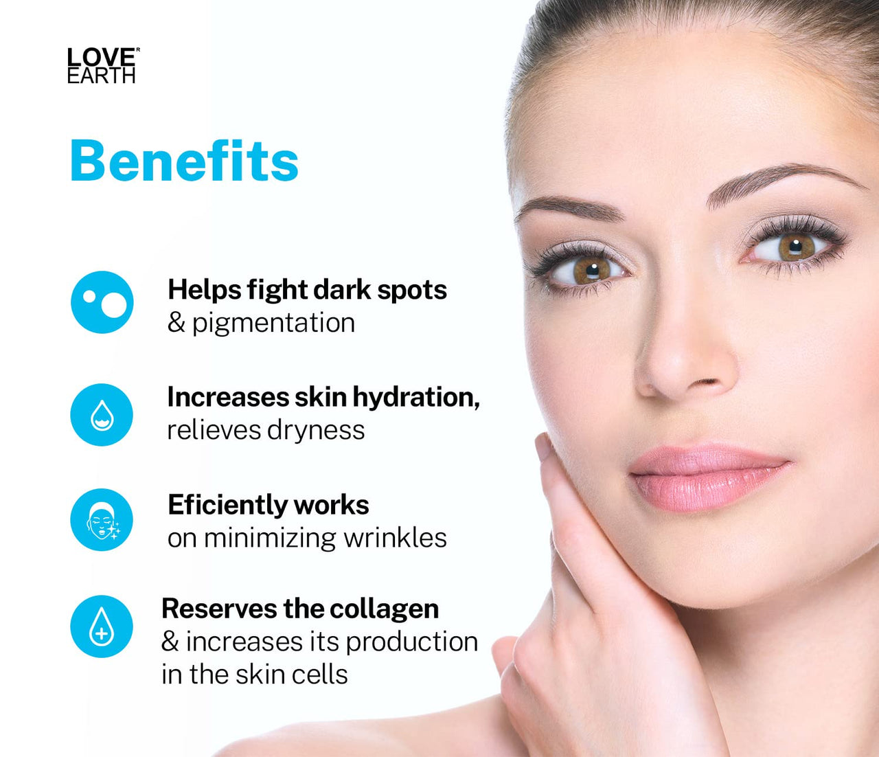 Love Earth Hyaluronic Acid Serum With Organic Aloe Vera & Essential Oils For Moisturised, Nourished & Hydrated Skin 30 ML