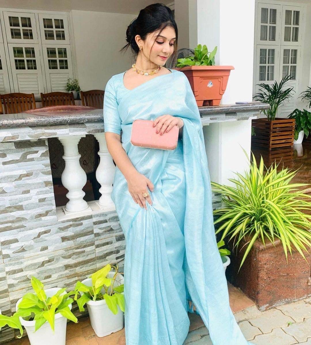 Avantika Fashion Women's  Soft Lichi Silk Banarasi Kanjivaram Saree With Blouse Piece