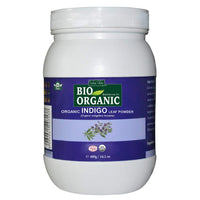 INDUS VALLEY 100% Organic Indigo Leaf Powder Jar 400g with Herbal Henna Powder Jar - 500g (400g+500g = 900g)