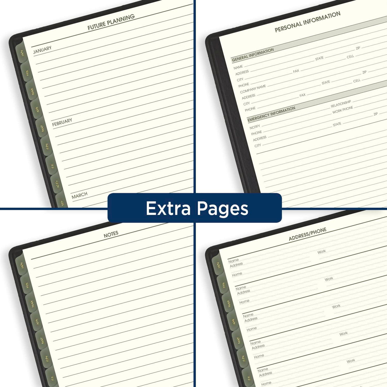 AT-A-GLANCE 2024 Weekly & Monthly Planner, Quarter-Hourly Appointment Book, 8-1/4" x 11", Large, Recycled, Black (70950G0524)