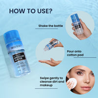 Swiss Beauty Bi-Phased Micellar Face Cleansing Water | Removes dirt, impurities and waterproof makeup | With Aloe vera and Witch Hazel | 100 ml