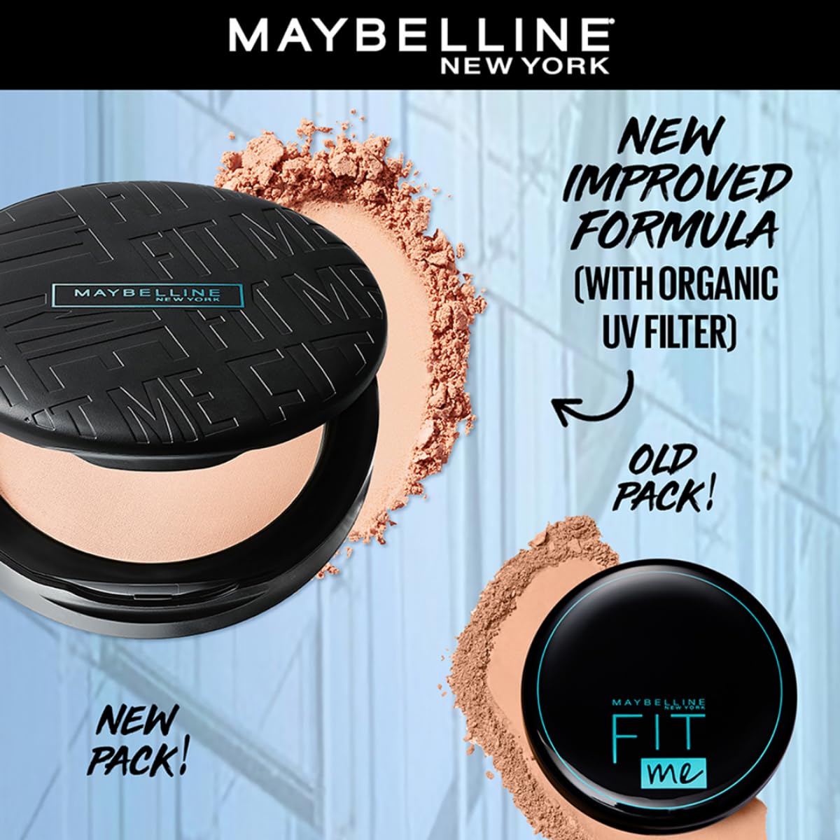 Maybelline New York Lip Balm (Red) & Matte Compact Powder (Natural Beige) For All Skin Types Combo (8g each)