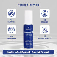 Karrot Natural Skincare Niacinamide Face Serum 10% Concentration, For Pore Tightening & Brightening, Reduces Acne, Balances Oil, Contains Bakuchiol & Vitamin E, For Men & Women, All Skin Types, 30ml