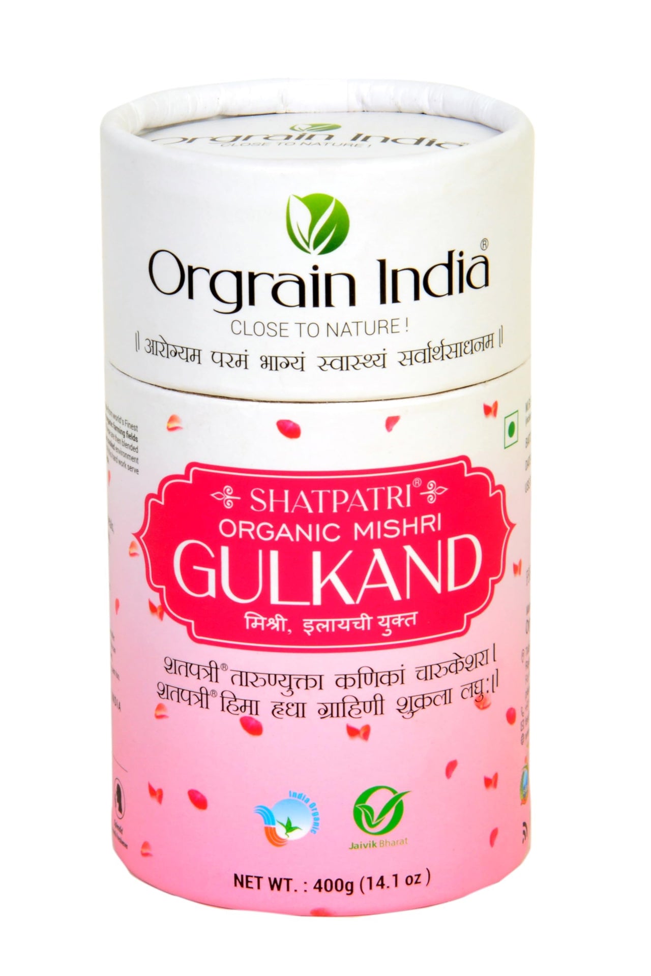 Orgrain India Organic Shatpatri Mishri Gulkand 400g