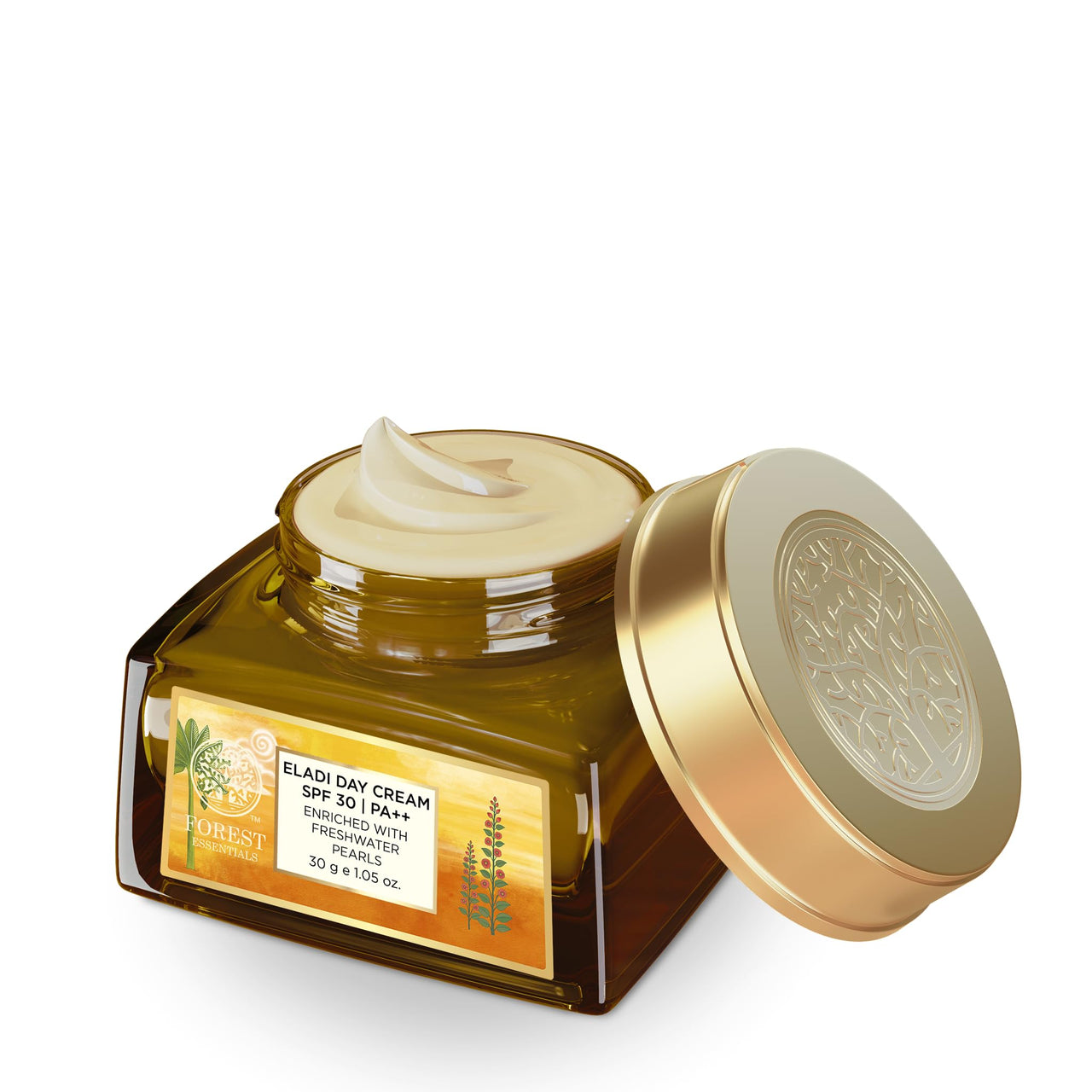 Forest Essentials Eladi Day Cream with SPF 30 | Ayurvedic Cooling Face Cream for Acne Prone Skin | With Vitamin C Concentrate, Niacinamide, & Natural Zinc Bhasma