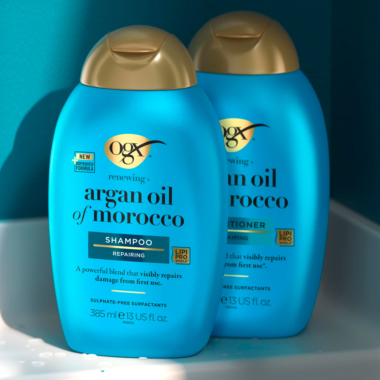 OGX Renewing + Argan Oil Of Morocco Hydrating Hair Conditioner, Cold-Pressed Argan Oil To Help Moisturize, Soften & Strengthen Hair, Paraben-Free With Sulfate-Free Surfactants, 385Ml,1 Count