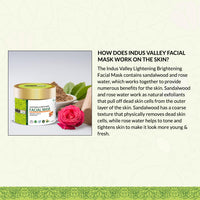 Indus Valley Lightening Brightening Face Mask - Enriched with Rose and Sandalwood (100 ml)