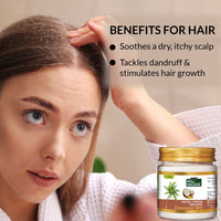 INDUS VALLEY Bio Organic Extra Virgin Organic Coconut Oil - Set Of 3 With The Natural Aroma Of Coconut Oil For Hair & Skin Care (175x3=525ml)