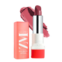 ZM Zayn & Myza Rich Matte Lipstick | Smooth and Light Weight | Intense Color in one Swipe | High Pigmentation Bullet Lip Stick Enriched with Argan oil, Murumuru and Shea Butter (4.2 gm, Love Song)