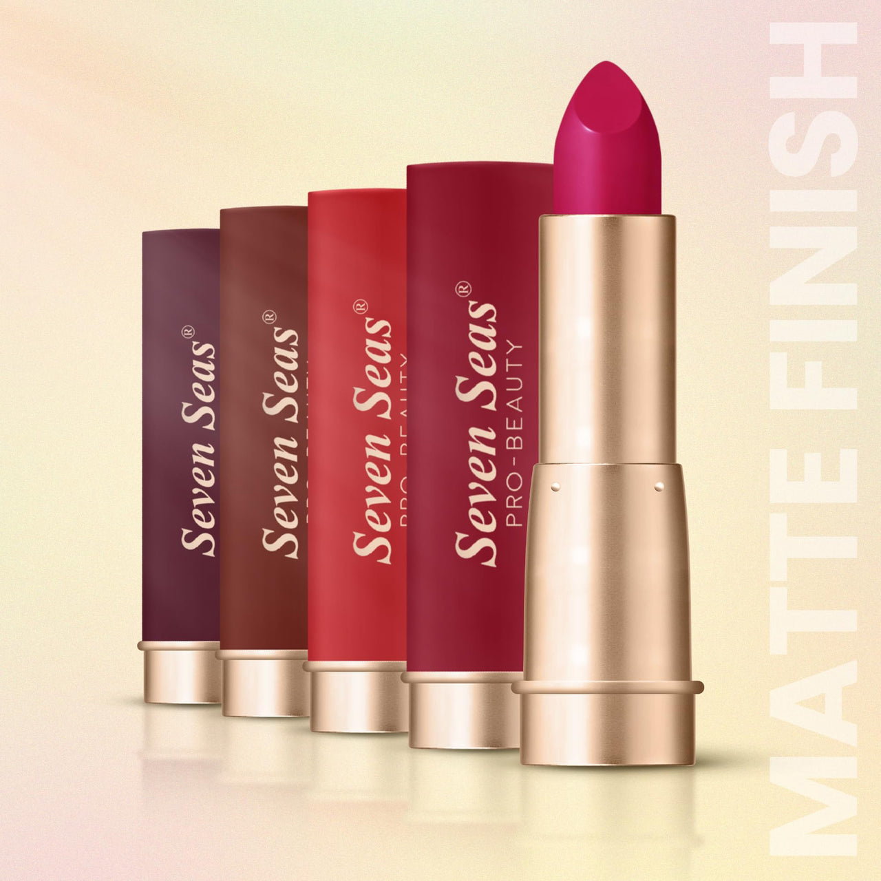 Seven Seas Stay Classy Matte Lipstick Full Coverage Long Lasting Lipstick | Smooth Application | Transferproof & Smudge Proof | Highly Pigemented Lipstick for Women (Kenyan Copper)