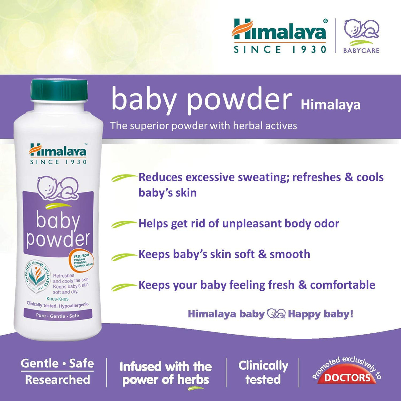 Himalaya Baby Powder, 700g & Gentle Baby Soap (Pack of 4N*75g)