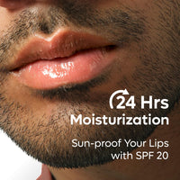 McAffeine Choco Lip Balm With SPF 20+ for Dry & Chapped Lips | 24 Hour Moisturization With Sun Protection | Cocoa Butter & Caffeine for Women and Men, 1 Count, Beige
