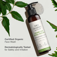 Juicy Chemistry Organic Acne Control Face Wash, 110 ml | Hemp, Tea Tree & Neem Face Cleanser for Acne-prone, Oily, Coimbination Skin | Blemish Control & Purifying Face Wash | Cruelty-free & 100% Vegan