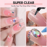 Bolt Bee Nail Rhinestone Glue Set - Gel Nail Glue for Rhinestones, 3D Art Design Super Strong Adhesive for Charm Gems Jewel Crystal Beads Diamonds 15g
