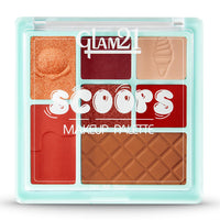 Glam21 Scoop Makeup Palette | Face Palette With Eyeshadow, Blusher, Contour and Highlighter | Mix of Mattes & Shimmers |Highly Pigmented | Travel-Friendly | All-in-One Kit | Caramel Crush|15gm