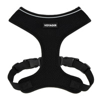 Aerolite No Pull Mesh Dog Harness with Lightweight, Soft, Breathable Chest Coverage, Reflective Stitching, and Adjustable Straps for Walking, Running, Training, Heavy Duty and Durable - Black, M