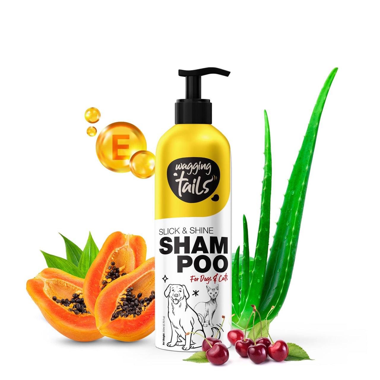 Wagging Tails 7-in-1 Grooming Kit: Dog Shampoo 200ml, Dry Bath 200ml, Massage Oil 200ml, Paw Butter 50g, Paw Spray 100ml, Anti-Tick & Flea Spray 200ml, & Fur Breeze 200ml-natural Ingredients