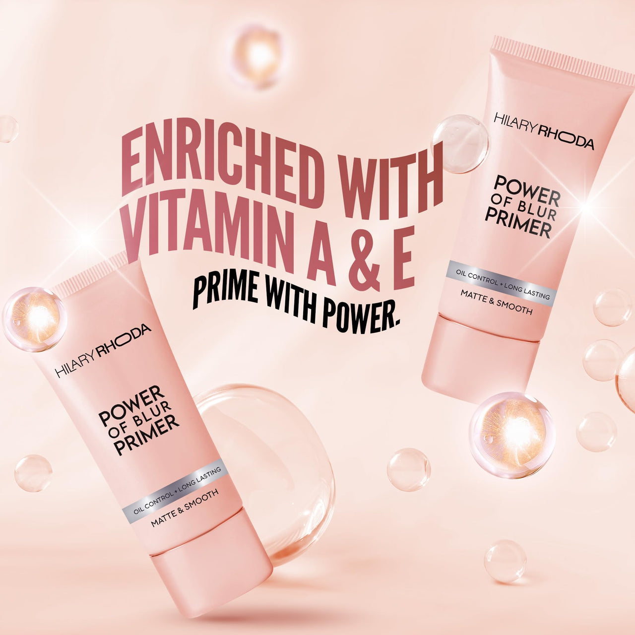 Hilary Rhoda Power of Blur Primer | Lightweight & Silicone-Based | Matte Finish & Oil-Control | Infused with Vitamin A & E | Water-Proof & Smoothening Primer - 30ml