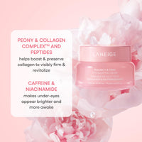LANEIGE Bouncy & Firm Plump, Firm and Glow Set of 3 includes Eye Sleeping Mask 20G, Face Sleeping Mask 10ML and Lip Treatment Balm 2G with Pouch