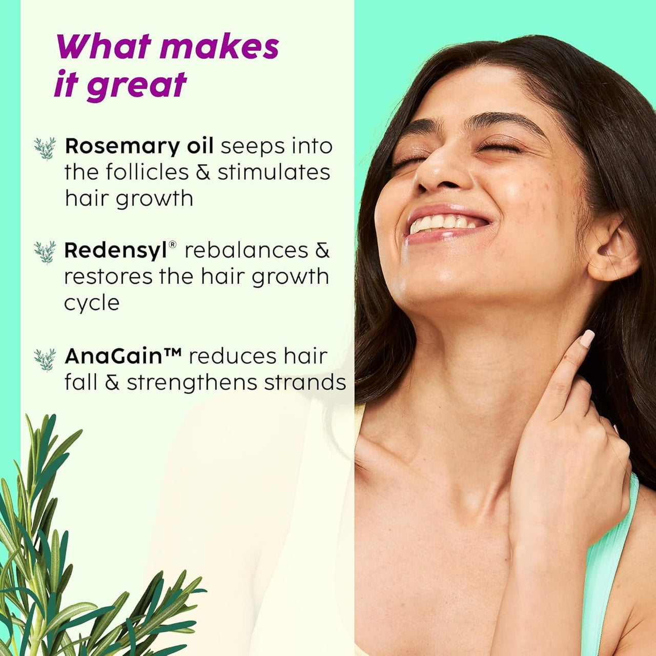 The Plant Fix Plix Rosemary Hair Growth Serum with 3% Redensyl, 4% AnaGain, 3% Baicapil, 30 ml | Stimulates Hair Growth, Increase Hair Density & Thickens Hair | For Men & Women