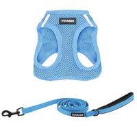 Voyager Step-in Air Cat Harness - All Weather Mesh Step in Vest Harness for Small and Medium Cats by Best Pet Supplies - Set (Baby Blue), XXS