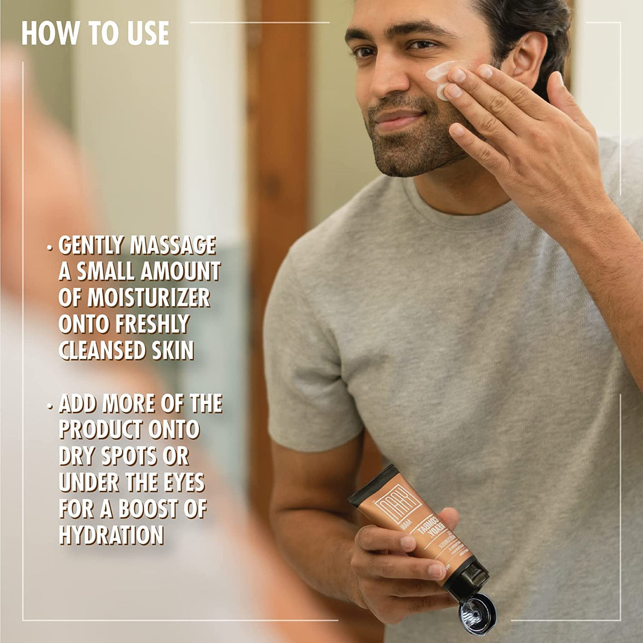 Yaan Man Gel Moisturizer for Men, 80g | Anti-Ageing & Anti-Pollution | Hydrating and Light Weight, Non Sticky | With Peptides and Reshi Mushroom