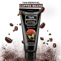 Mancode De-Tan Removal Peel off Face Mask for Men and Women 100ml | Deep Cleansing Exfoliator, Defeat Blackheads & Whiteheads, Glowing White & Brighten Skin