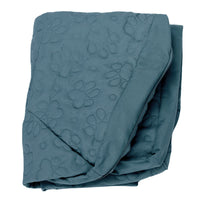 Furhaven Replacement Dog Bed Cover Pinsonic Quilted Paw L Shaped Chaise, Machine Washable - Bluestone, Medium Cover Only 30.0