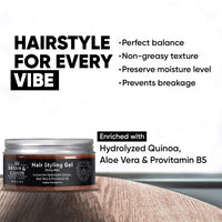 Bryan & Candy NewYork Lion Series Hair Styling Gel For Strong Hold - 100 gm, Enriched with Hydrolyzed Quinoa, Aloe Vera & Pro Vitamin B5