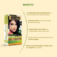 INDUS VALLEY Damage Free Natural Gel Hair Colour for Women | Ammonia & PPD Free Organic Hair Colour with 100% Grey Coverage, Long Lasting Conditioning Hair Color | Black 1.00-220 ml