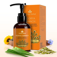 Avimee Herbal Soorya Kawach SPF 50 PA ++++ Sunscreen Lotion with Detan Extract | Broad Spectrum UVA, UVB & Blue Light Protection | For Acne & Marks Free Skin | 100 mL