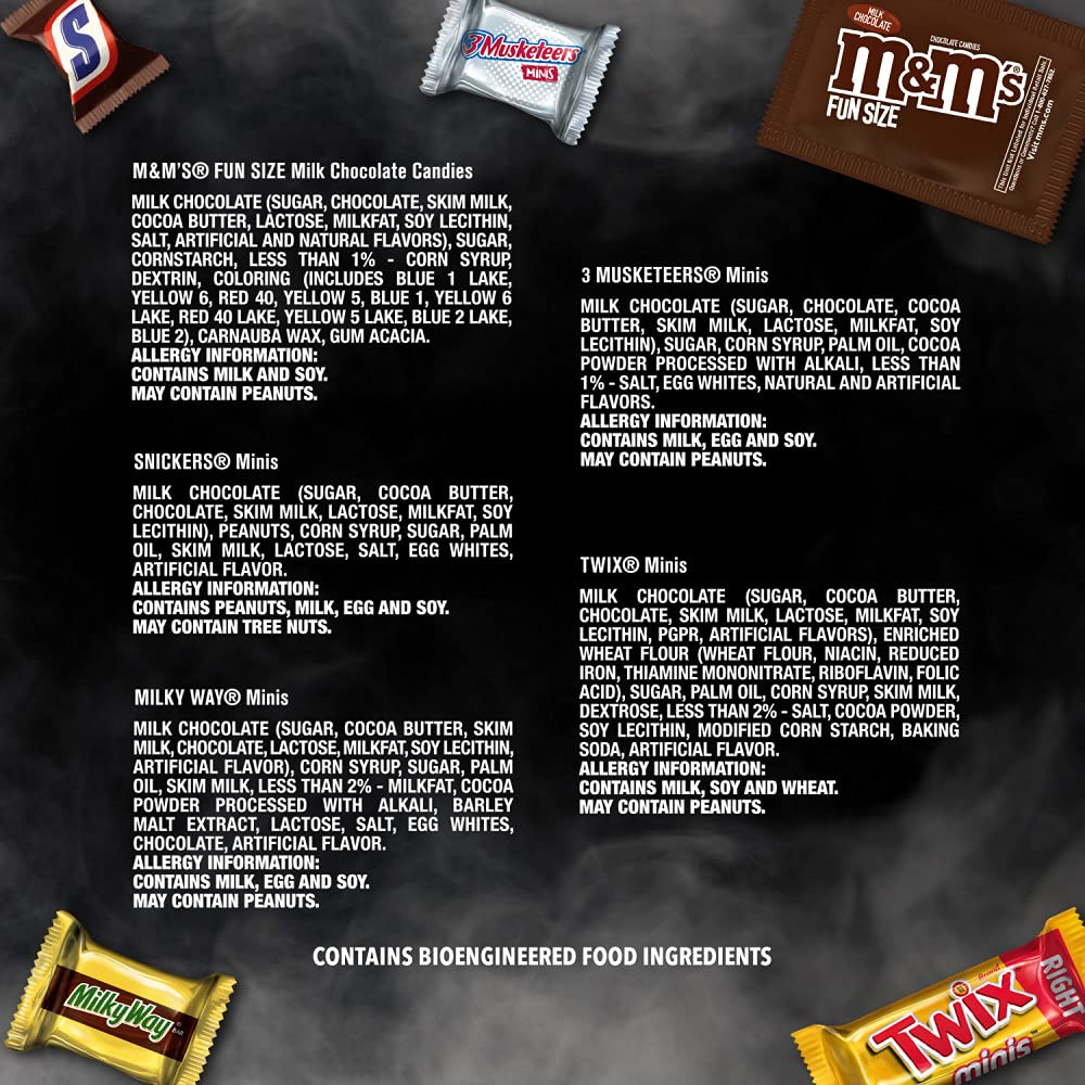 Mars Mixed M&M's & More Assorted Chocolate Bulk Halloween Candy Variety Pack - 104.27oz/365Ct