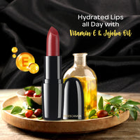 FACESCANADA Weightless Creme Finish Lipstick - Wine Drop (Maroon), 4G | Creamy Finish | Smooth Texture | Long Lasting Rich Color | Hydrated Lips | Vitamin E, Jojoba Oil, Shea Butter, Almond Oil
