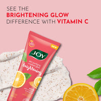 Joy Mandarin & Green Tea Face & Body Scrub for Glowing Skin (200gm) | Exfoliating Scrub with Vitamin C, Brightens & Refreshes All Skin Types | 100% Vegan & Gentle on Skin